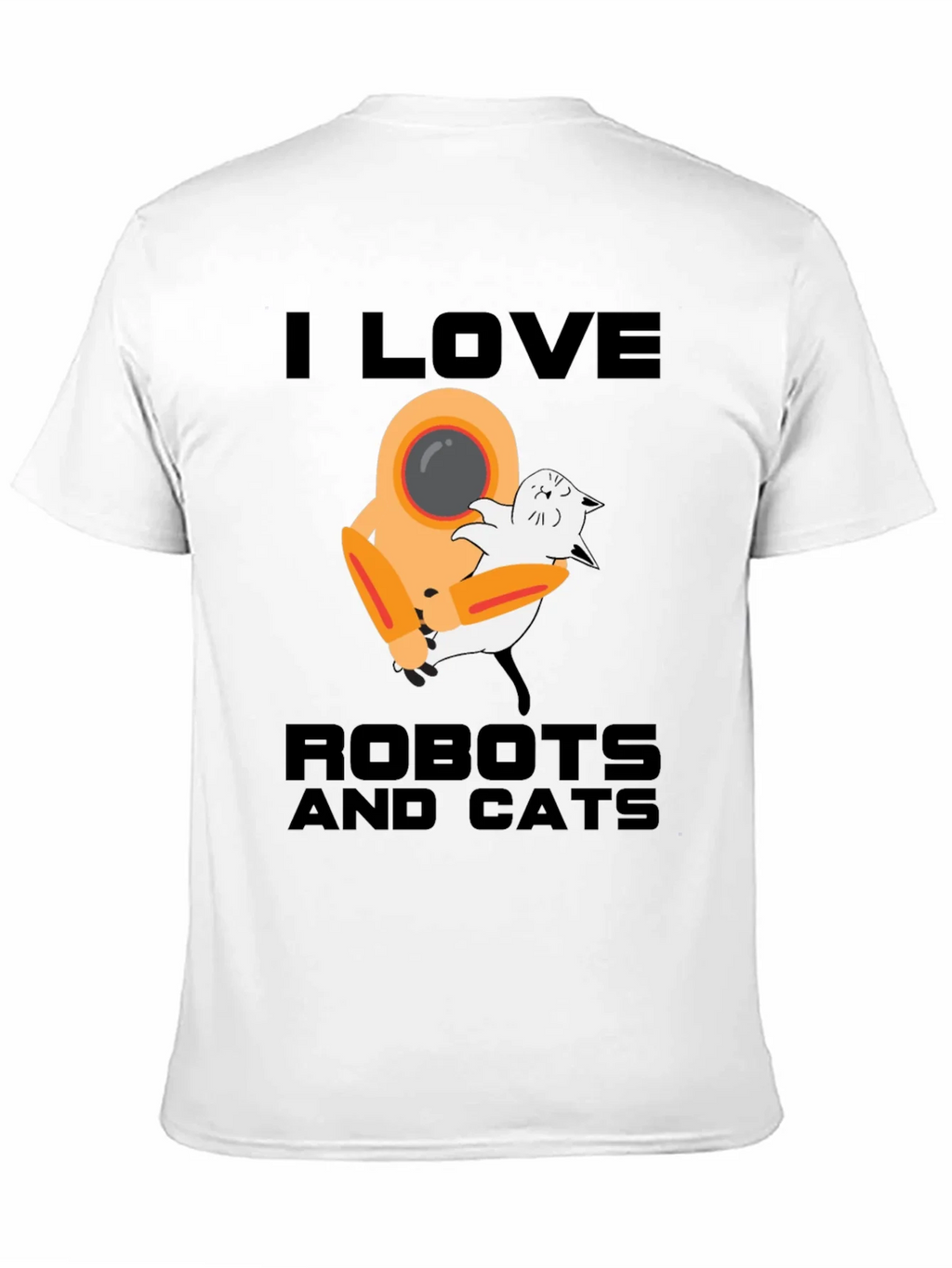 I Love Robots and Cats Graphic T-Shirt product image 8