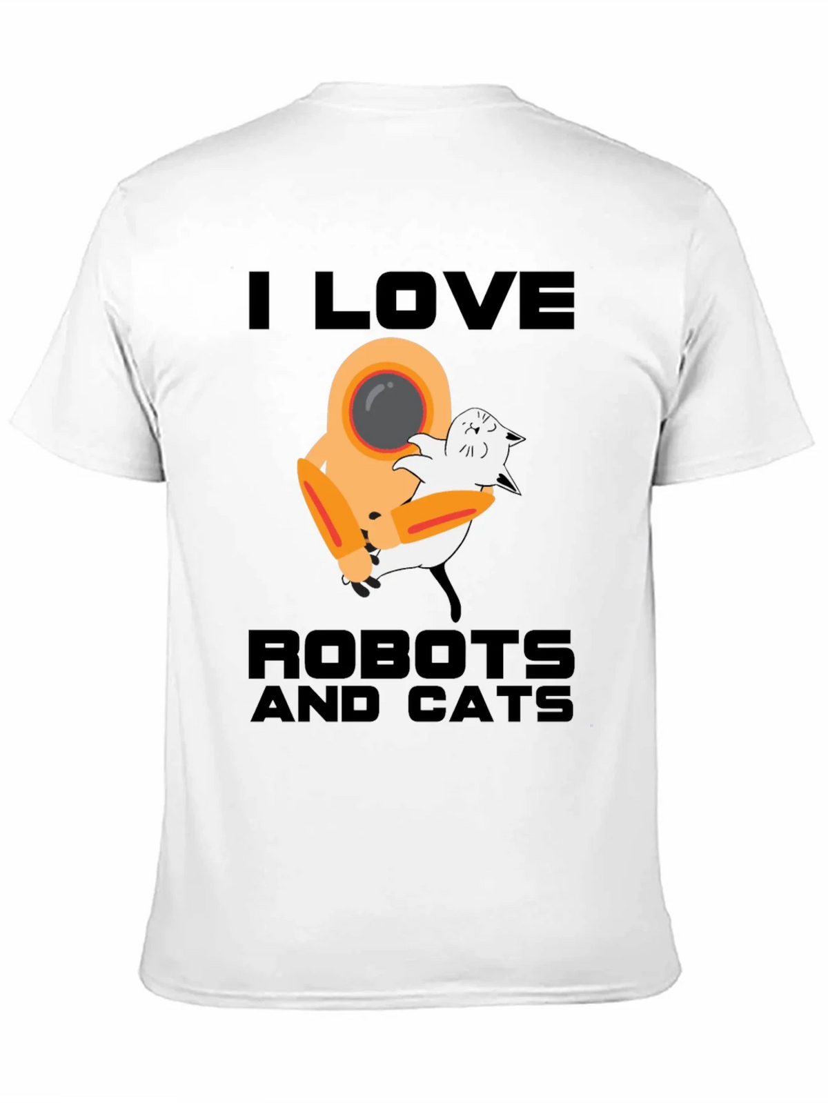 I Love Robots and Cats Graphic T-Shirt product image 8