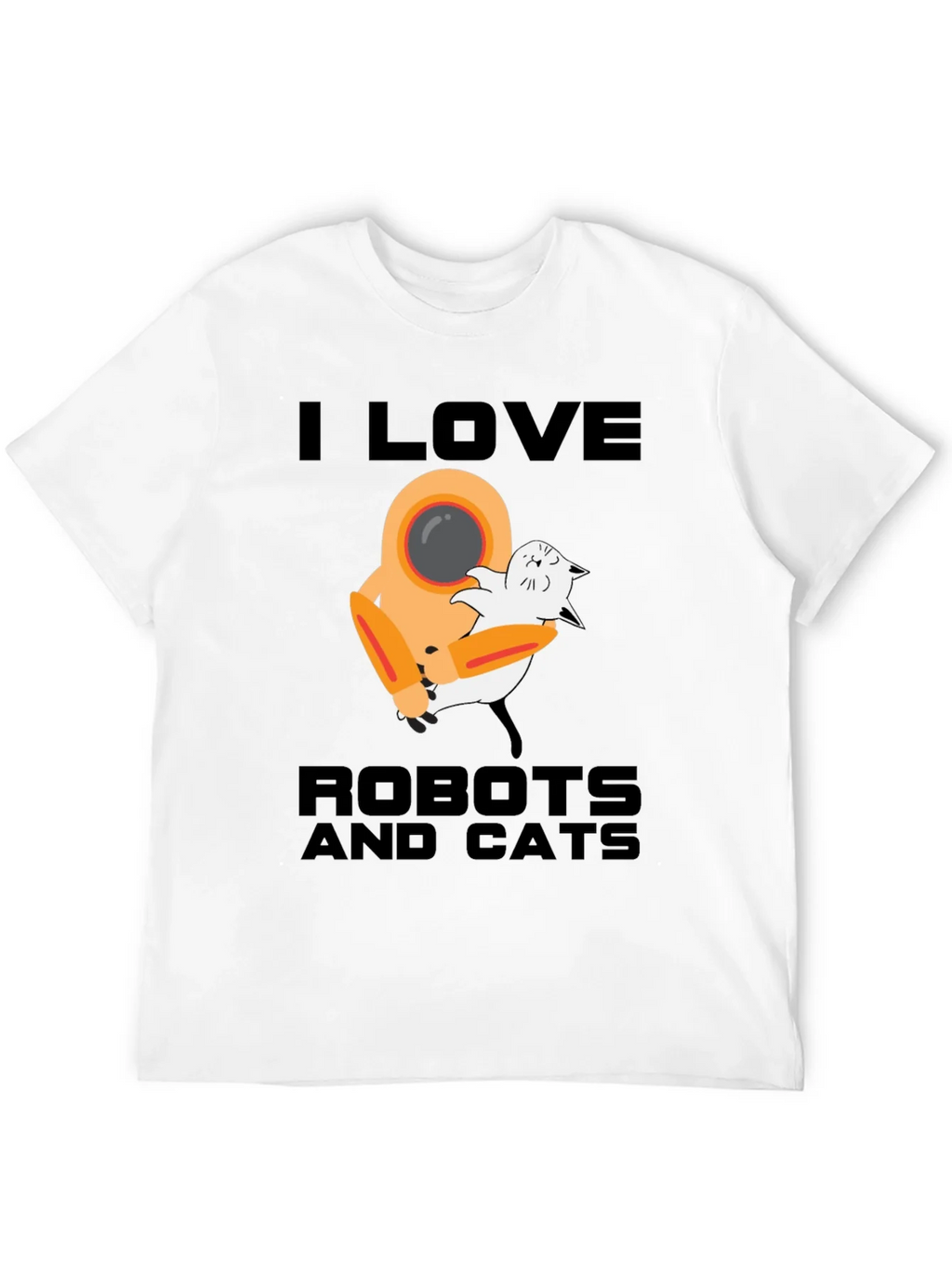 I Love Robots and Cats Graphic T-Shirt product image 9