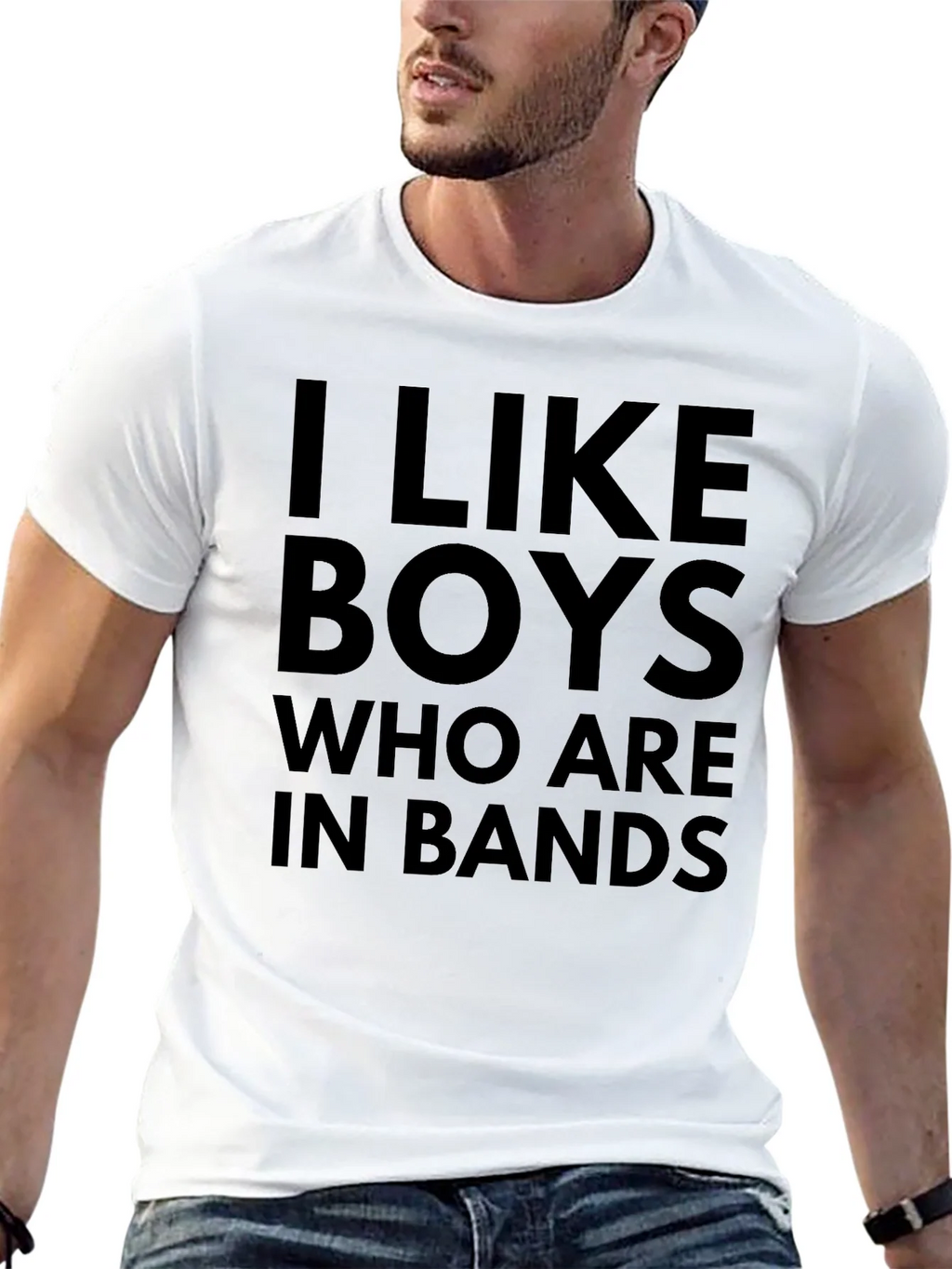 I Like Boys Who Are In Bands Black T-Shirt product image 12