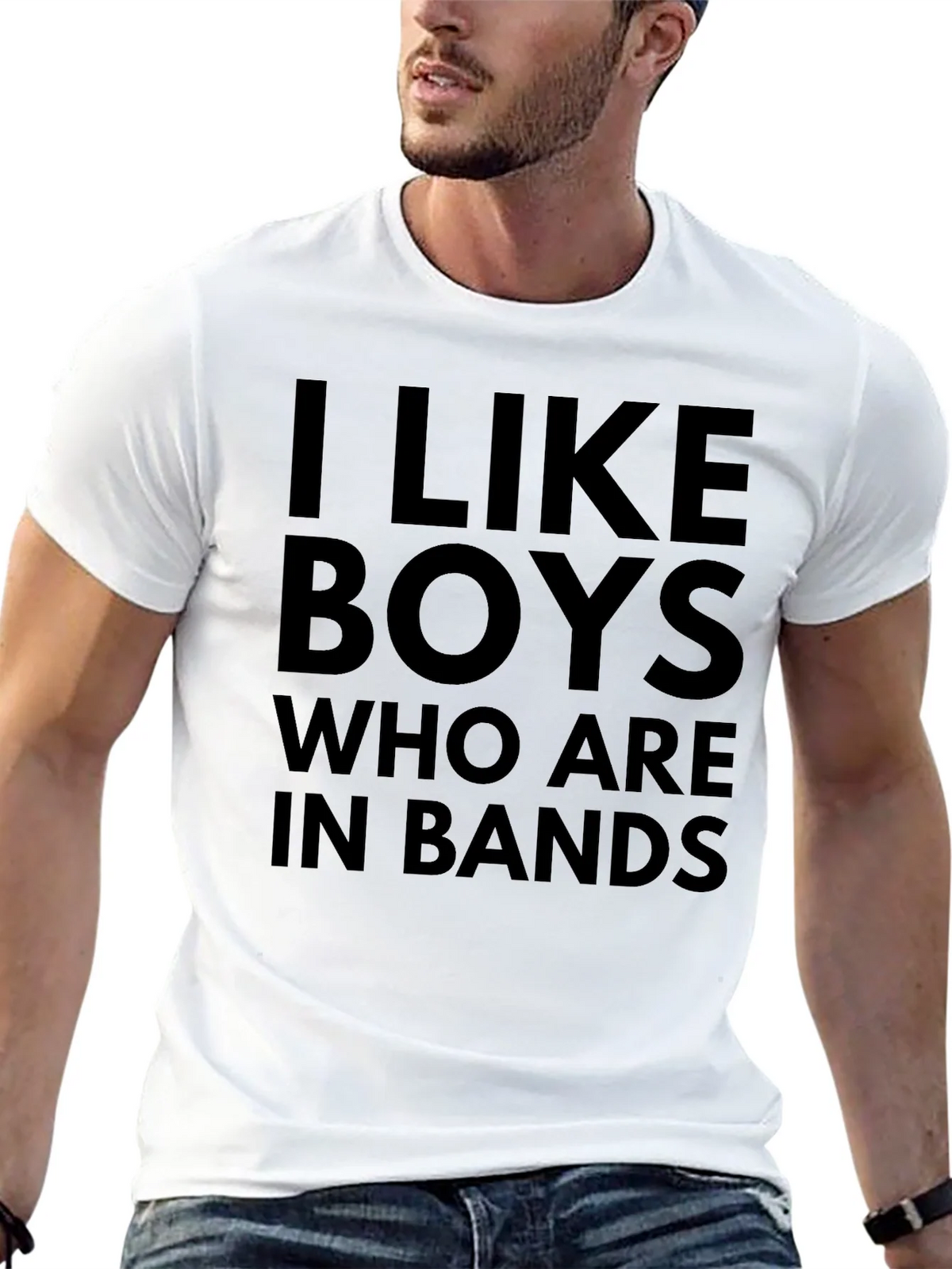 I Like Boys Who Are In Bands Black T-Shirt product image 12