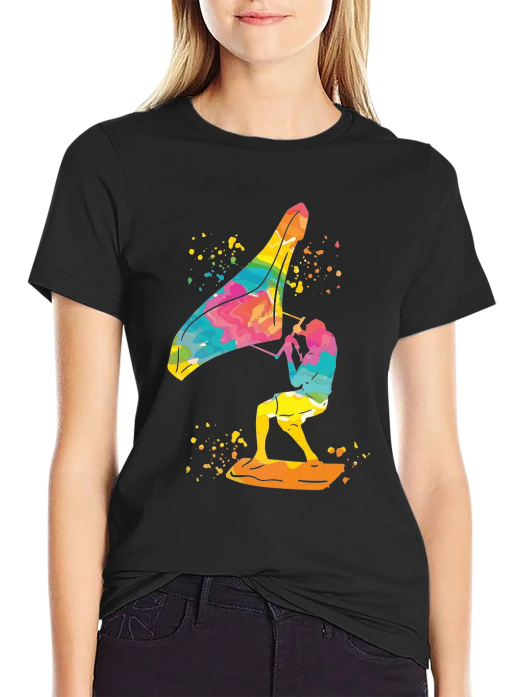 Colorful Windsurfer Graphic T-Shirt product image 2