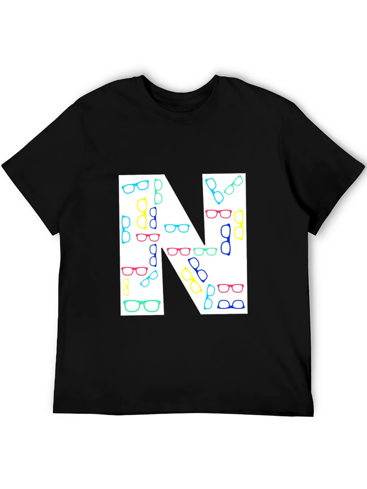 Letter N Glasses Pattern T-Shirt product image 1