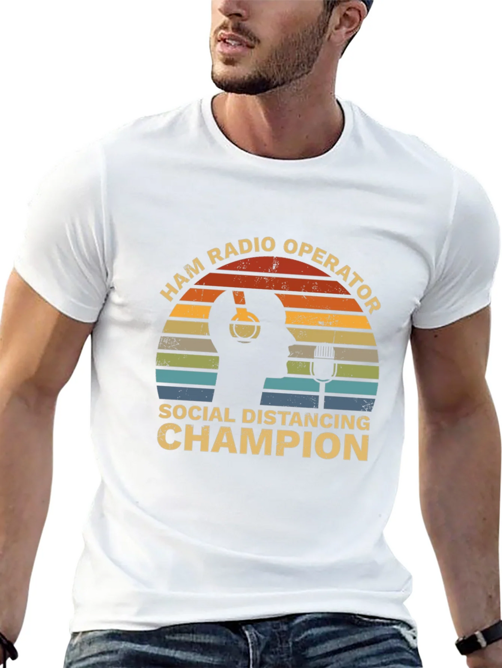 Ham Radio Operator Social Distancing Champion T-Shirt product image 10