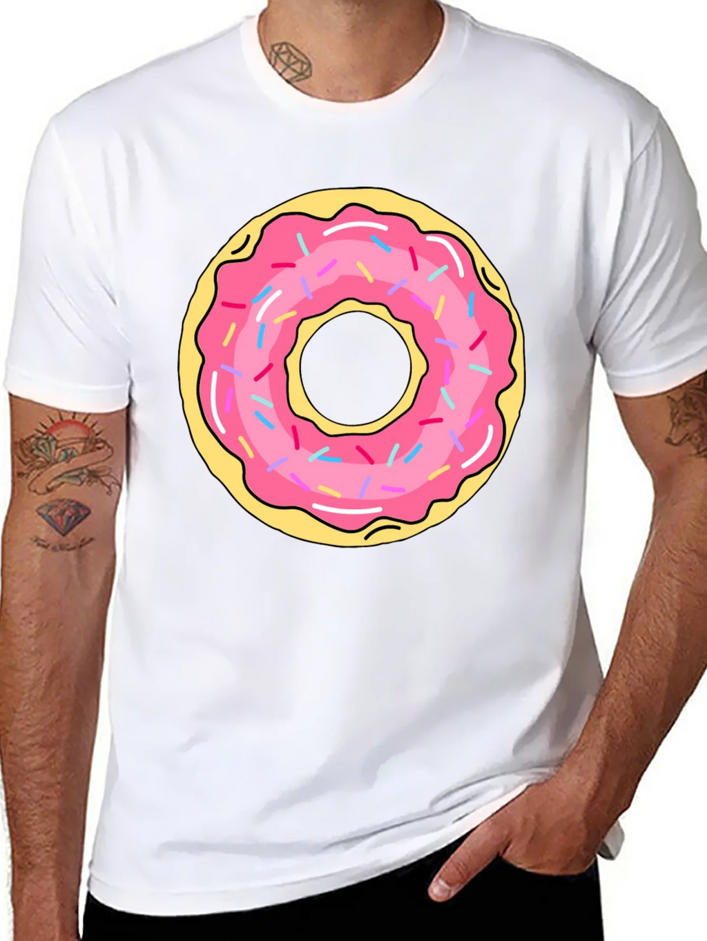 Donut Graphic Black T-Shirt product image 7