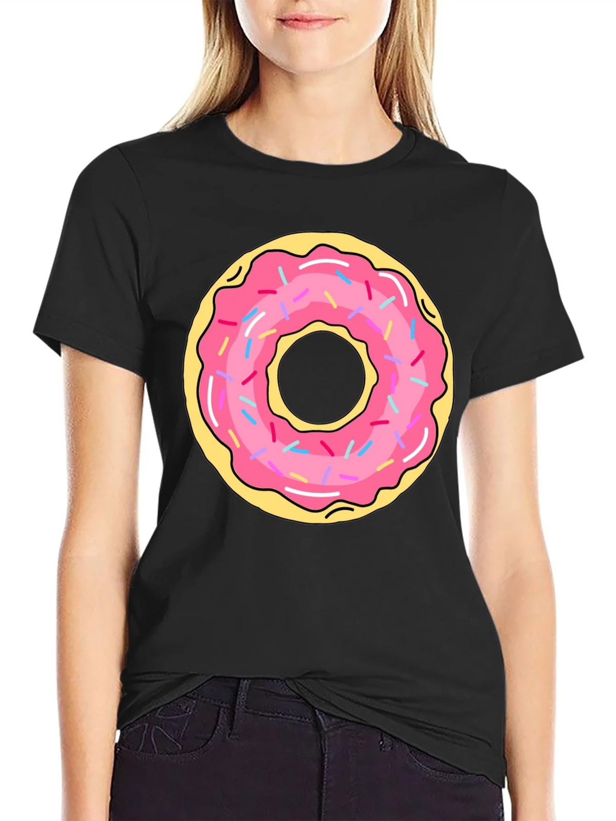 Donut Graphic Black T-Shirt product image 2
