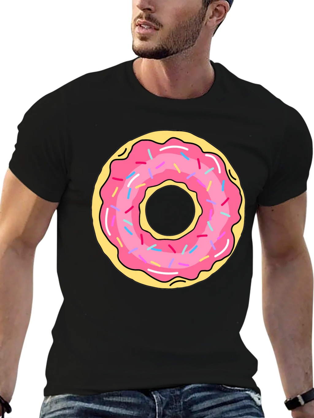 Donut Graphic Black T-Shirt product image 6