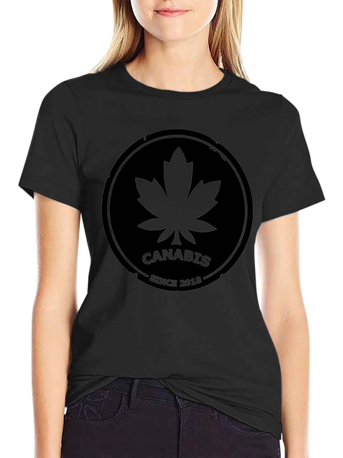 Cannabis Since 2018 Black T-Shirt product image 2