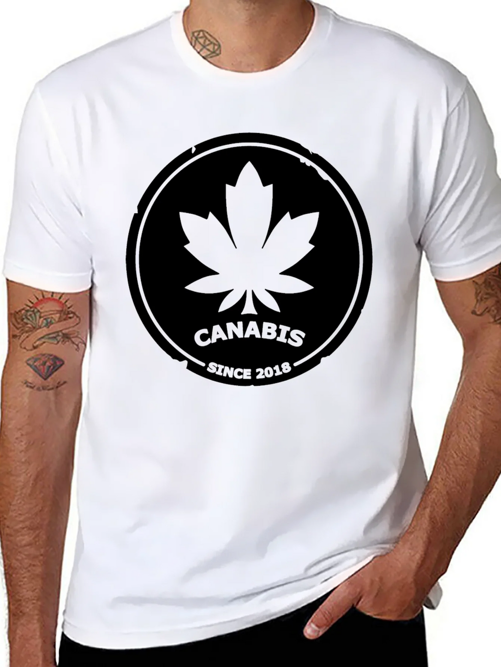 Cannabis Since 2018 Black T-Shirt product image 7