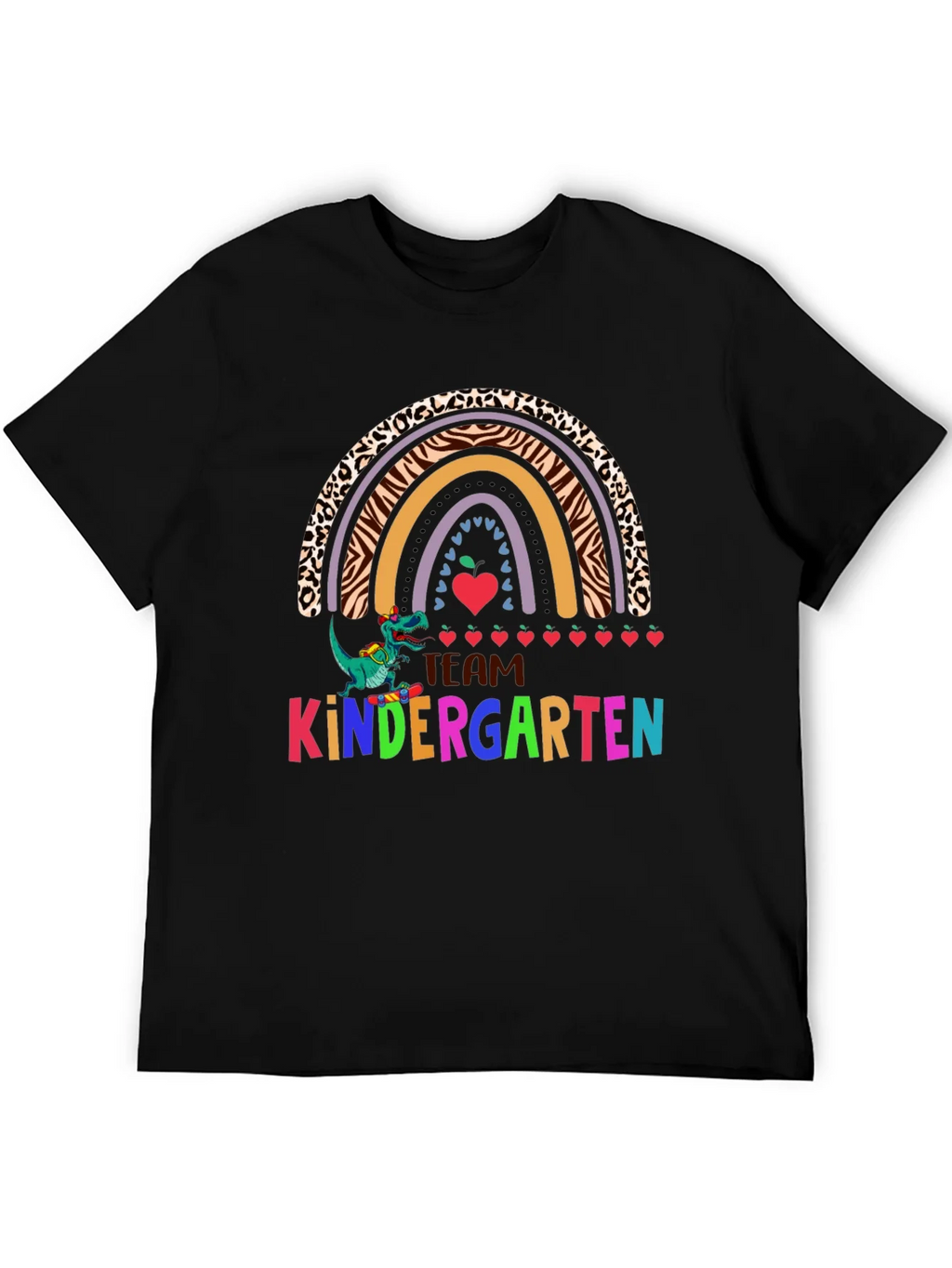 Team Kindergarten Dinosaur Rainbow Teacher T-Shirt product image 4