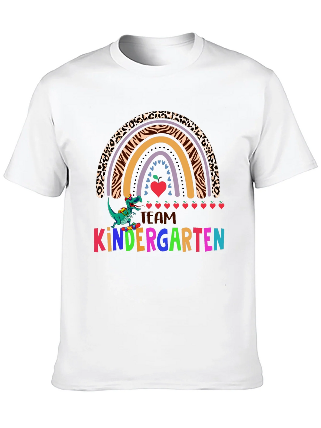 Team Kindergarten Dinosaur Rainbow Teacher T-Shirt product image 8