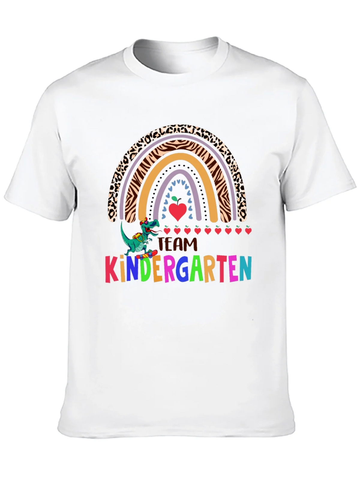 Team Kindergarten Dinosaur Rainbow Teacher T-Shirt product image 8