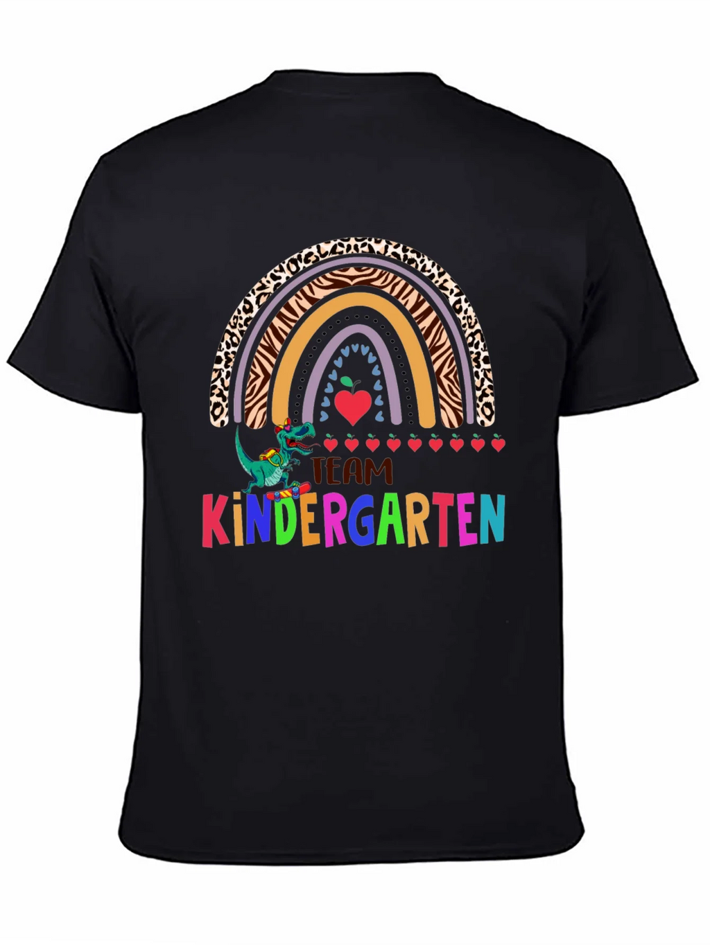 Team Kindergarten Dinosaur Rainbow Teacher T-Shirt product image 3
