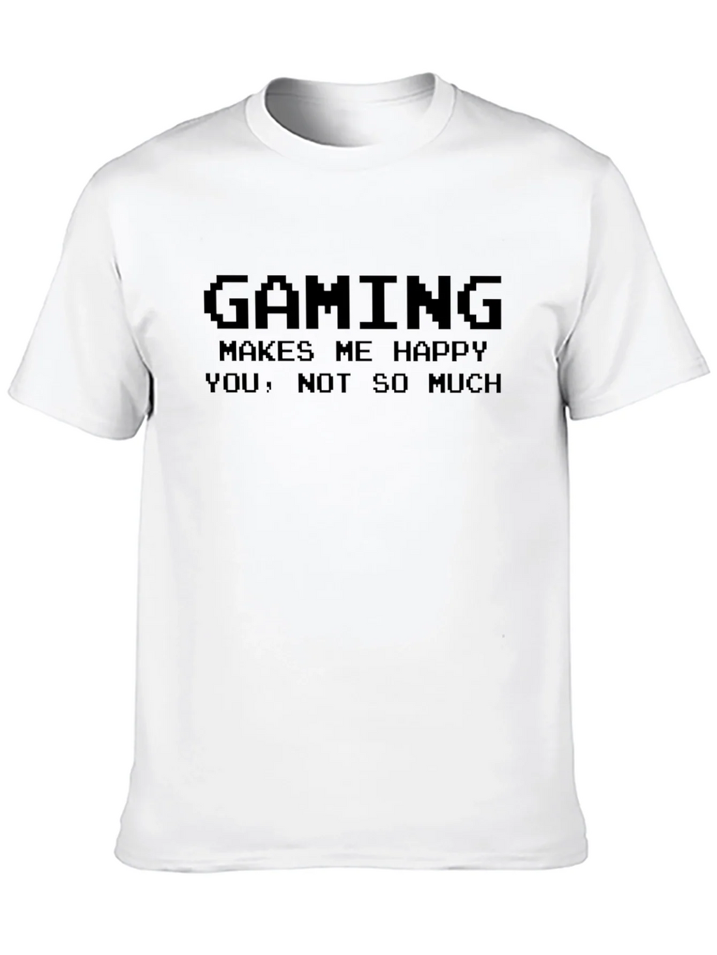 Gaming Makes Me Happy Mens Black T-Shirt product image 9
