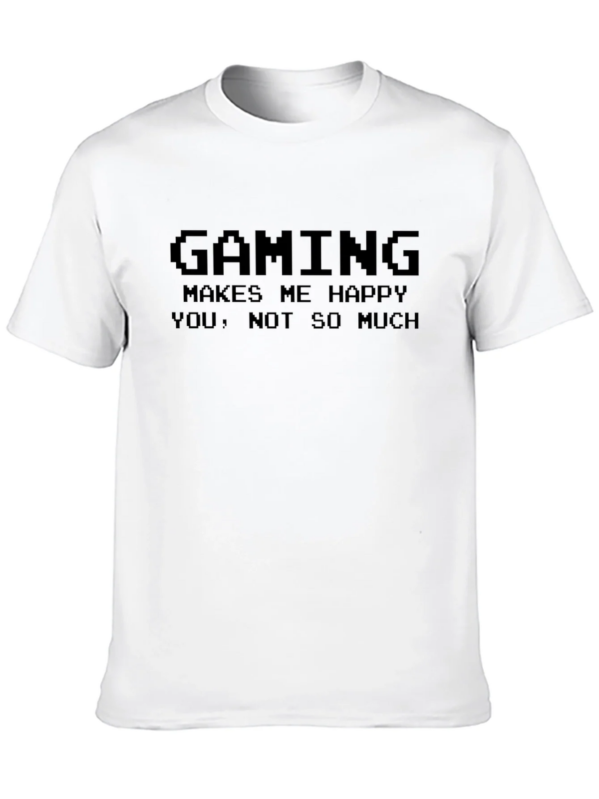 Gaming Makes Me Happy Mens Black T-Shirt product image 9