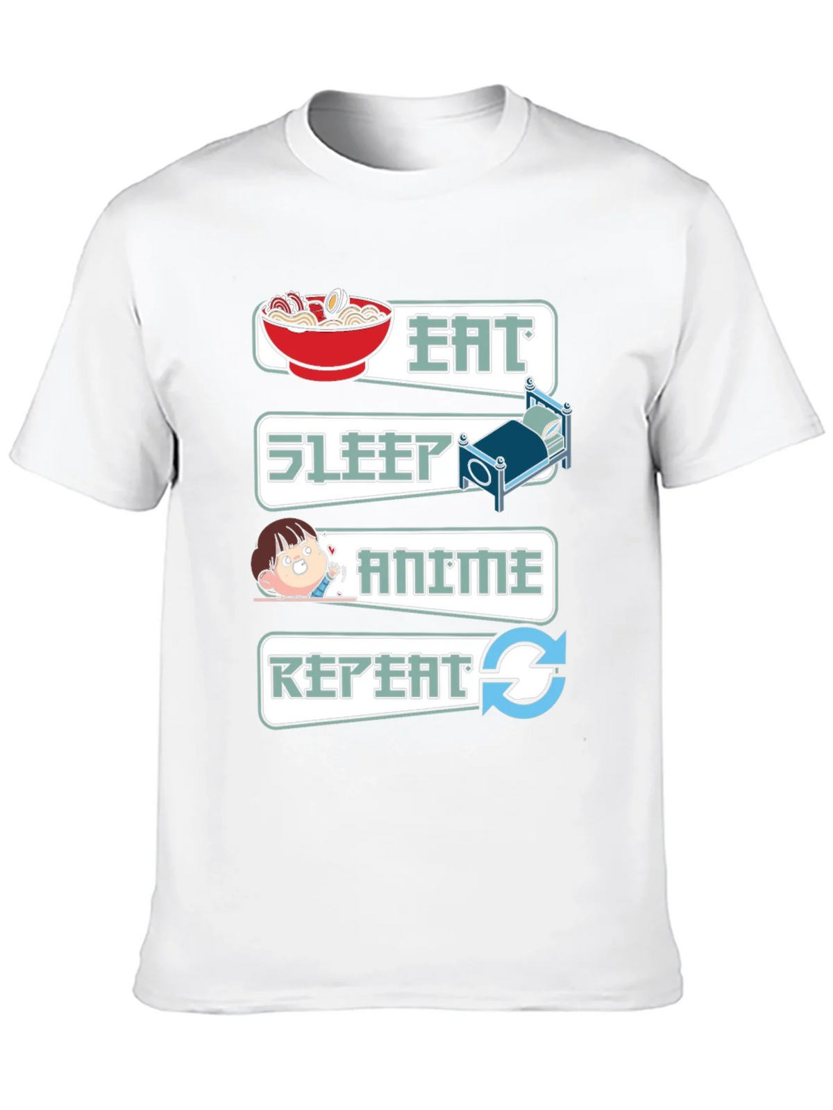 Eat Sleep Anime Repeat Graphic T-Shirt product image 9