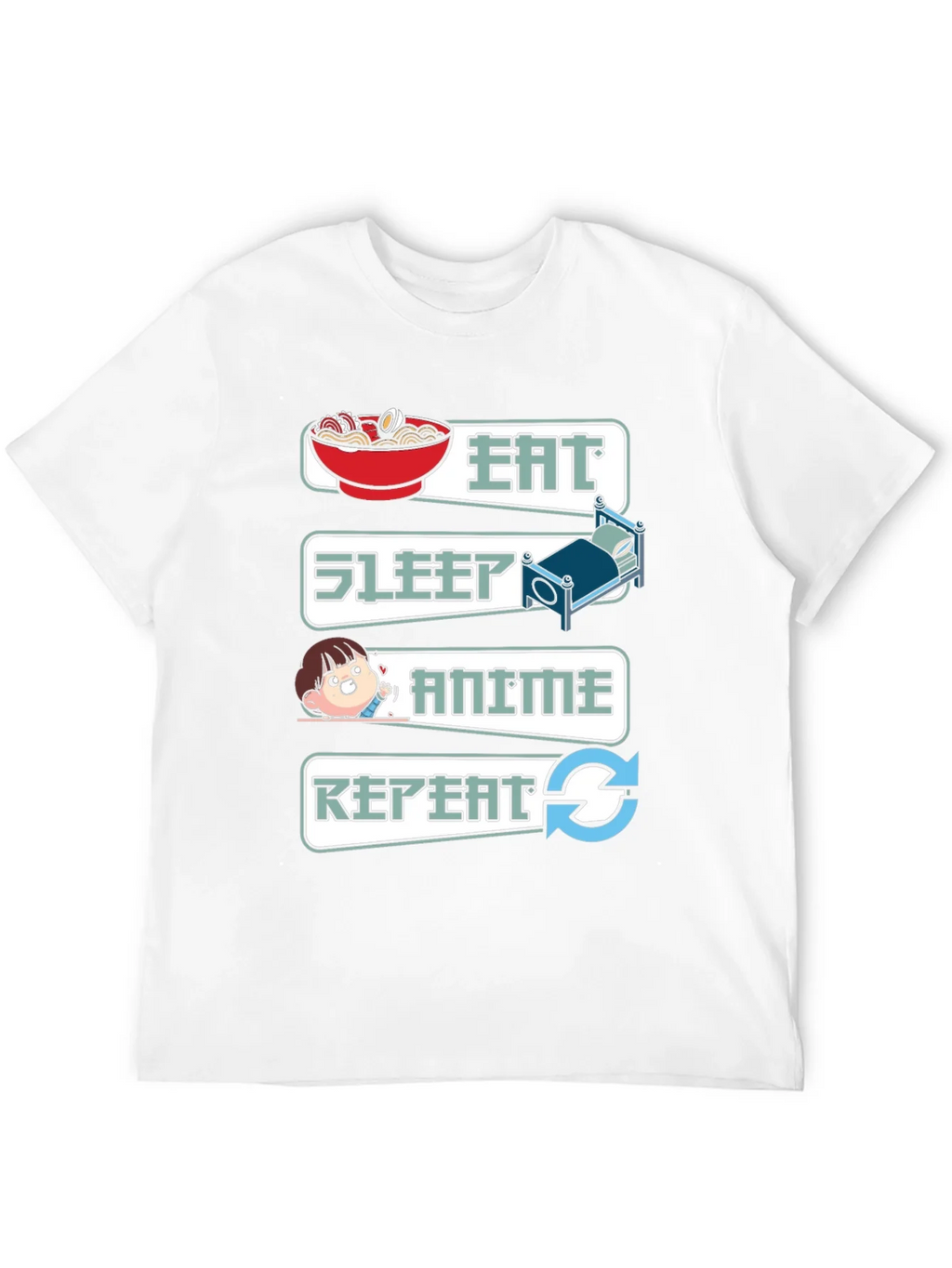 Eat Sleep Anime Repeat Graphic T-Shirt product image 11