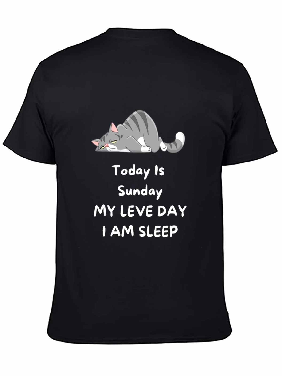 Lazy Cat Sunday T-Shirt product image 4