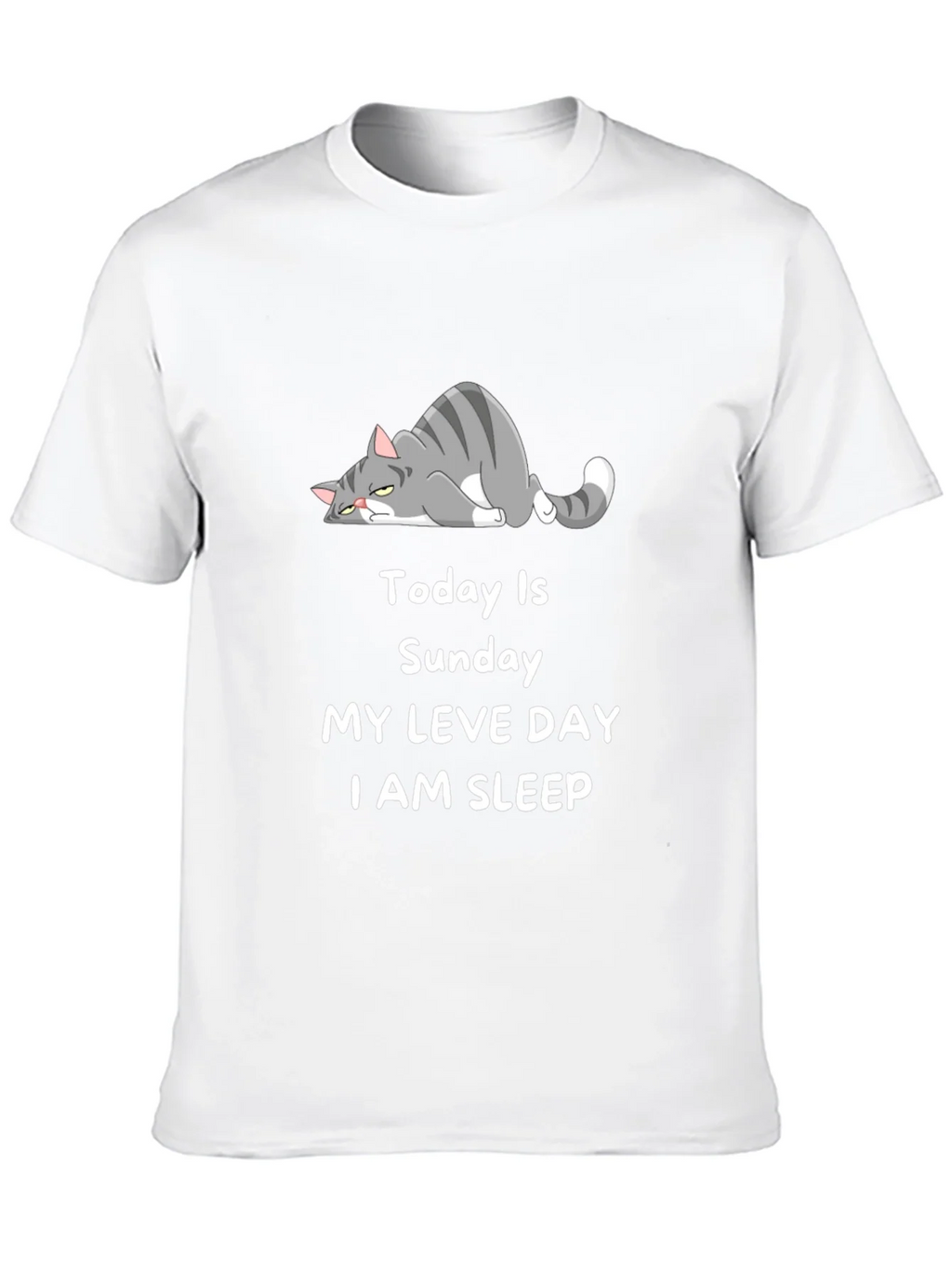 Lazy Cat Sunday T-Shirt product image 9