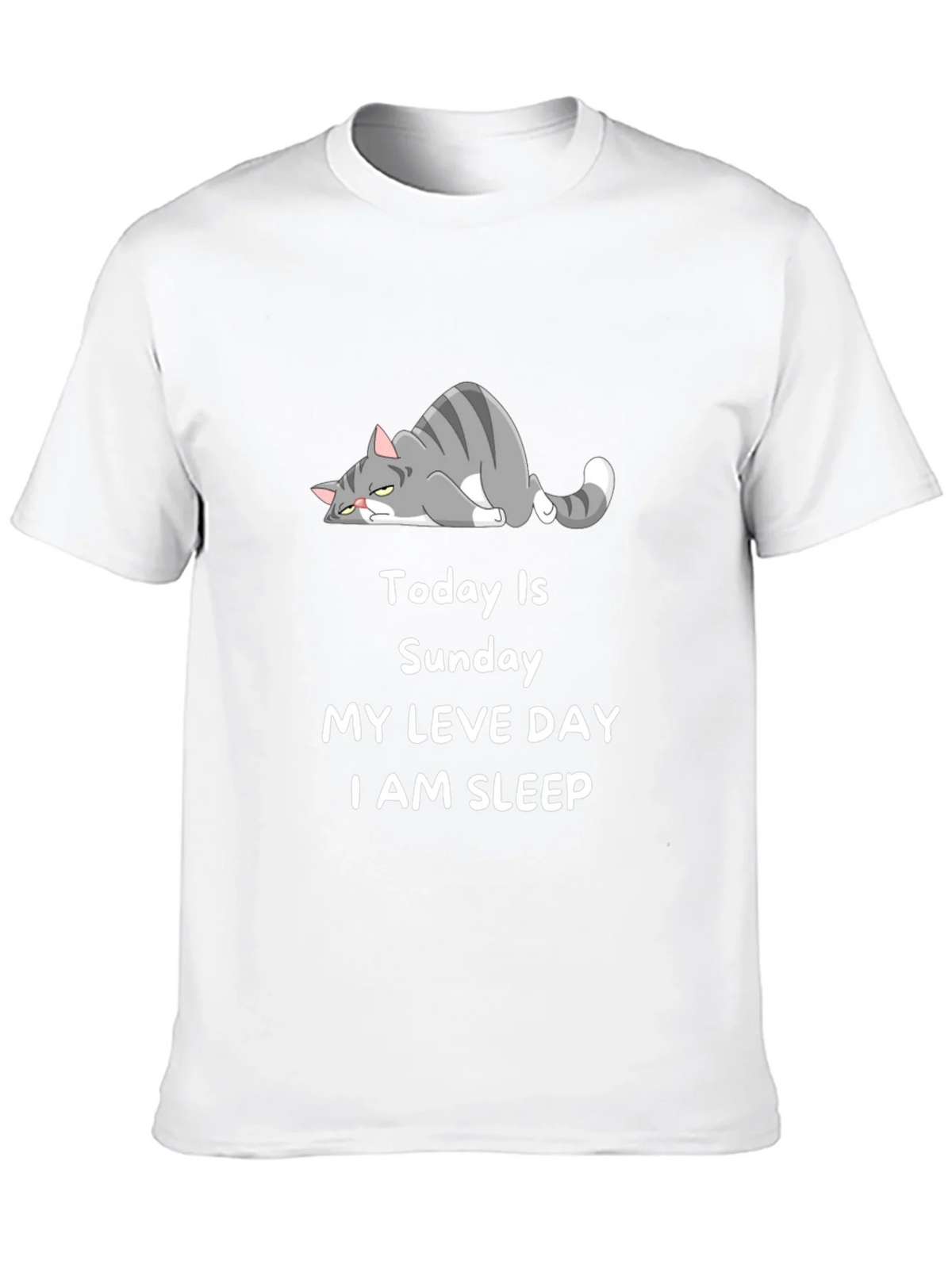 Lazy Cat Sunday T-Shirt product image 9