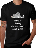 Lazy Cat Sunday T-Shirt product image 1