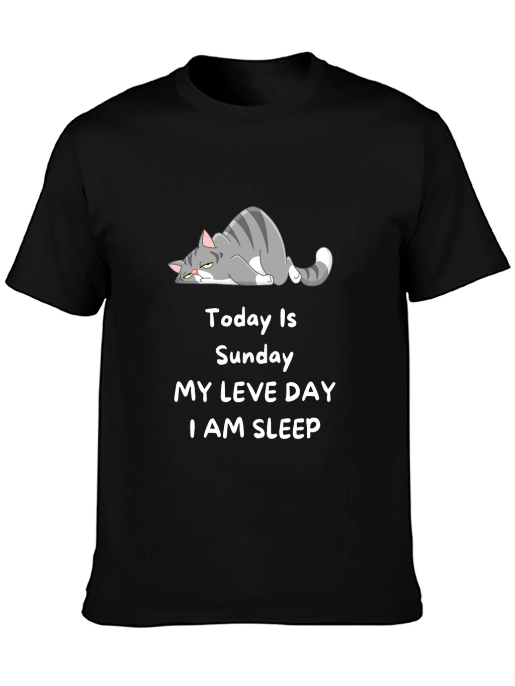 Lazy Cat Sunday T-Shirt product image 3