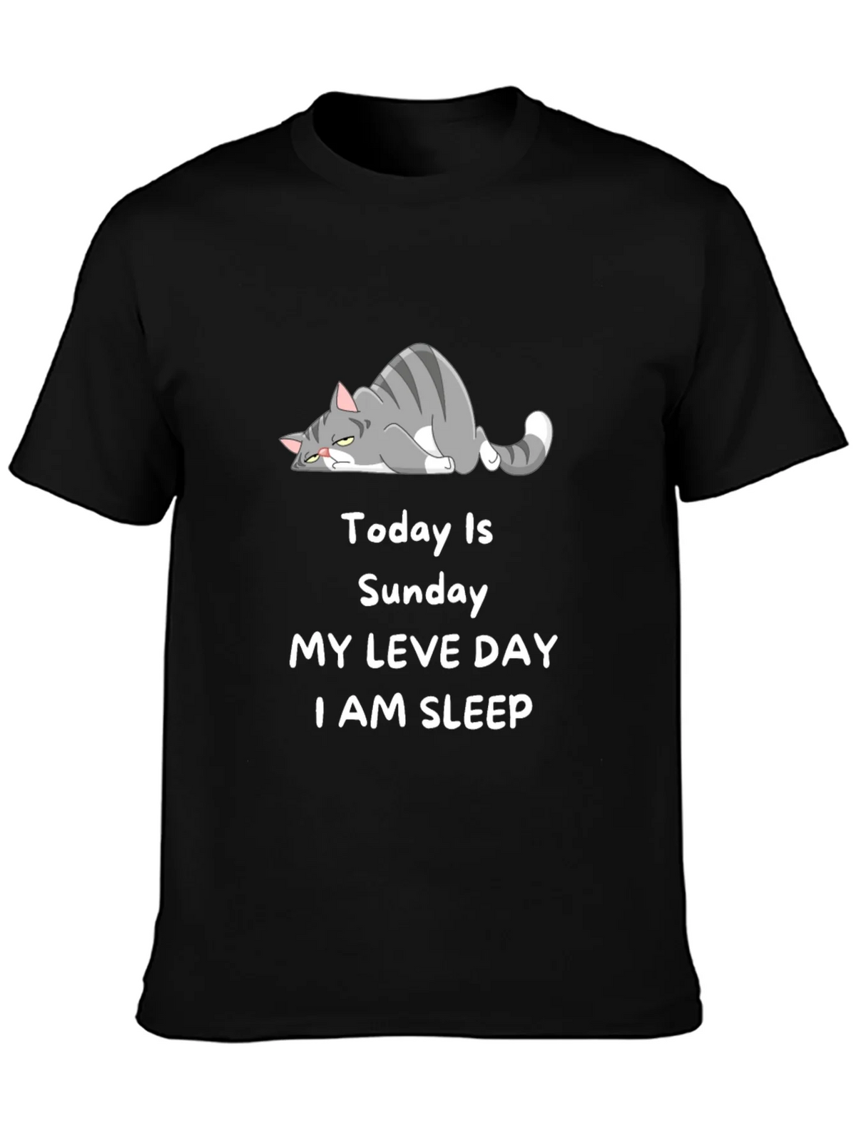 Lazy Cat Sunday T-Shirt product image 3