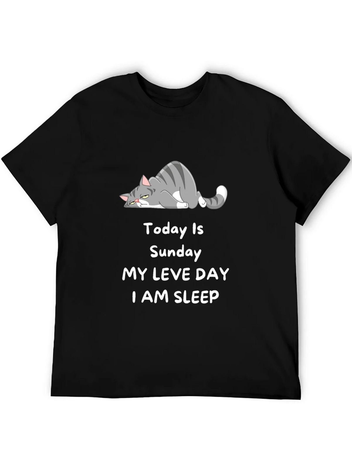 Lazy Cat Sunday T-Shirt product image 5