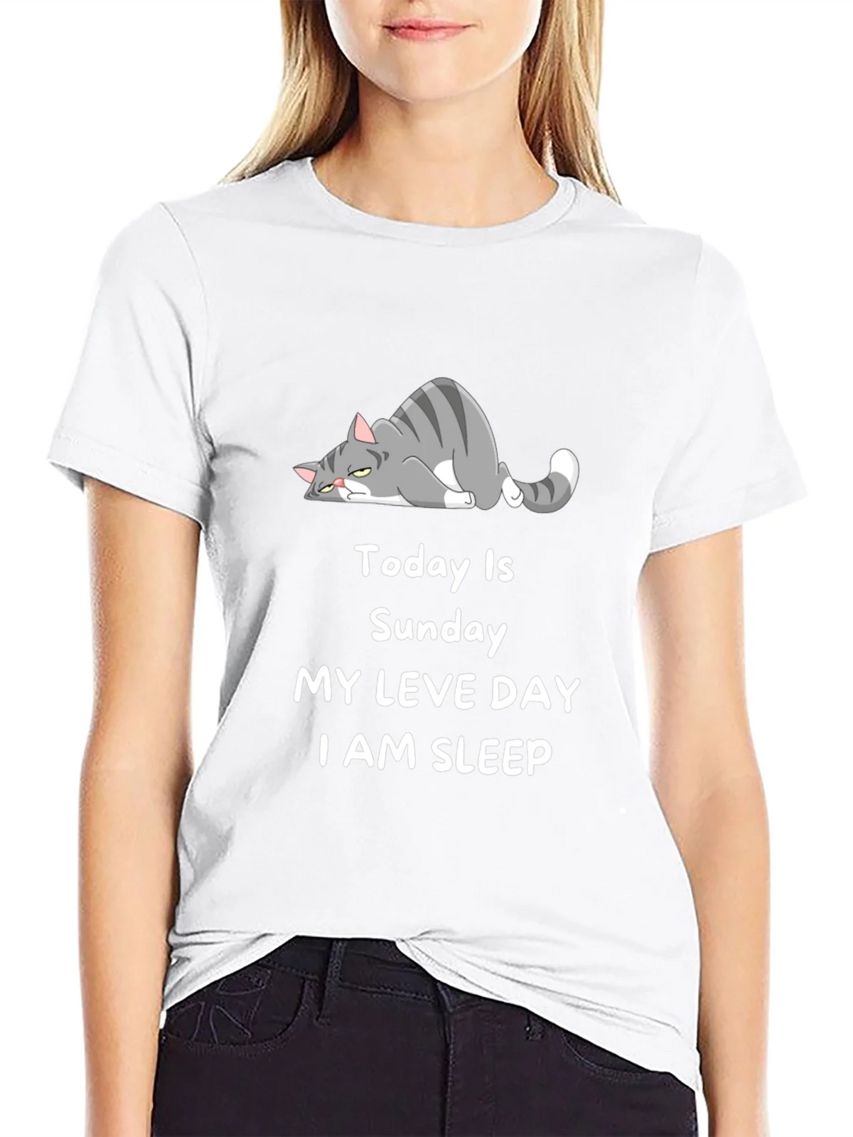 Lazy Cat Sunday T-Shirt product image 8