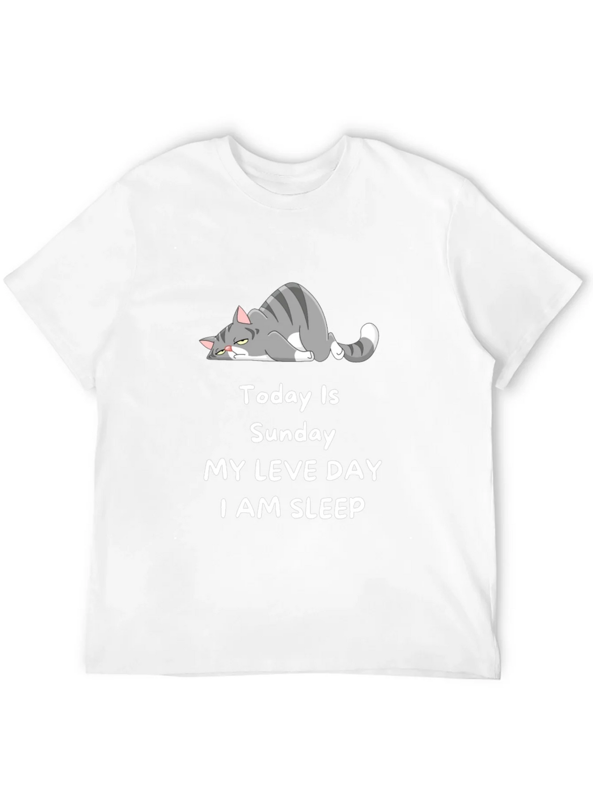 Lazy Cat Sunday T-Shirt product image 11