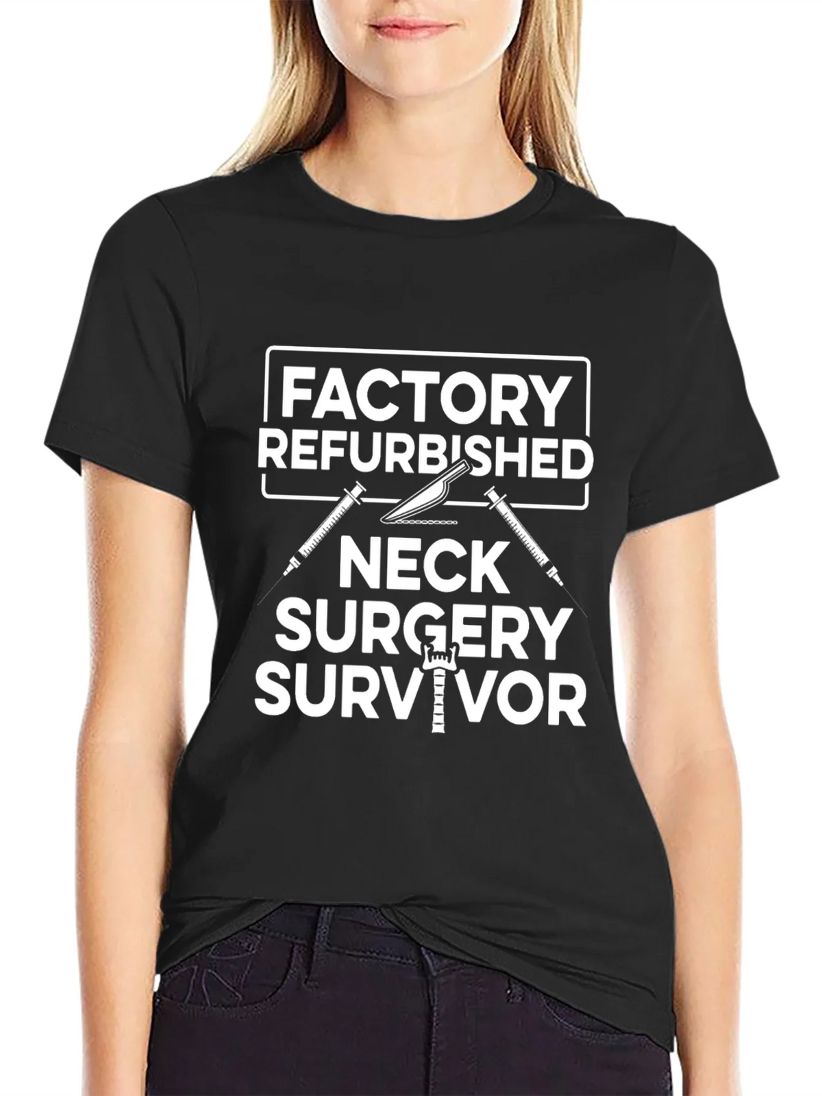 Neck Surgery Survivor Novelty Graphic Tee product image 2