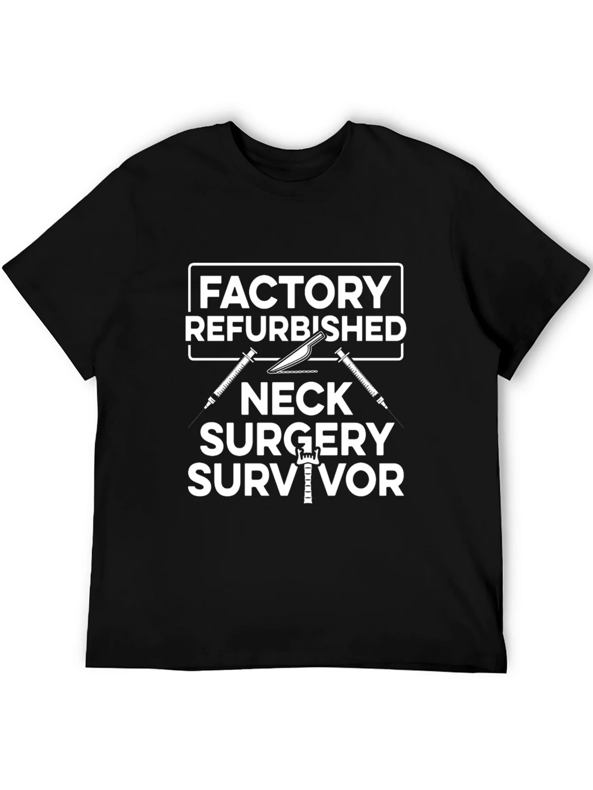 Neck Surgery Survivor Novelty Graphic Tee product image 5