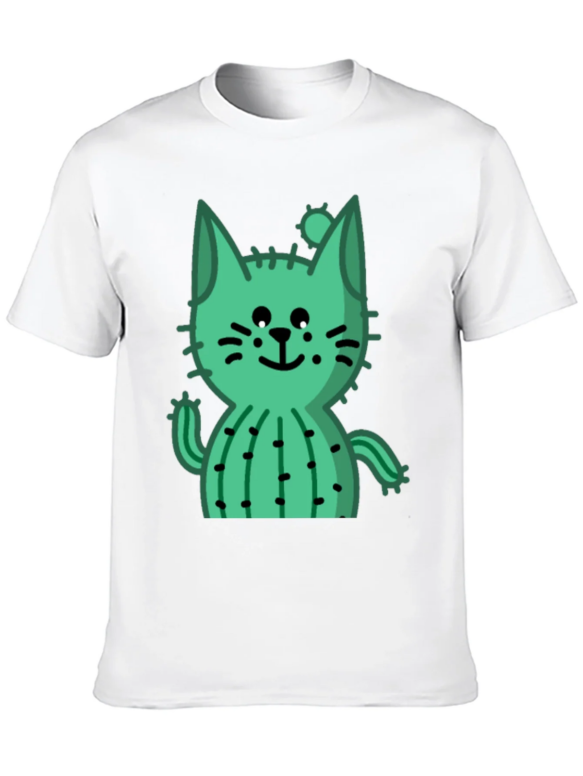 Cactus Cat Black T-Shirt - Trendy and Unique product image 9