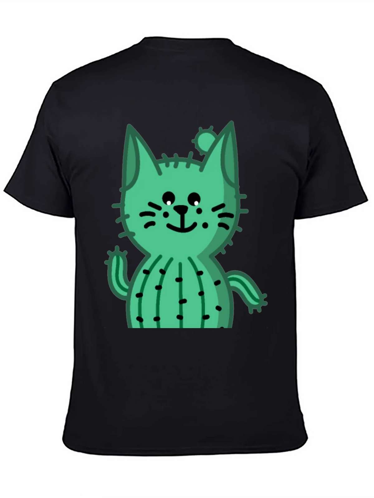 Cactus Cat Black T-Shirt - Trendy and Unique product image 4