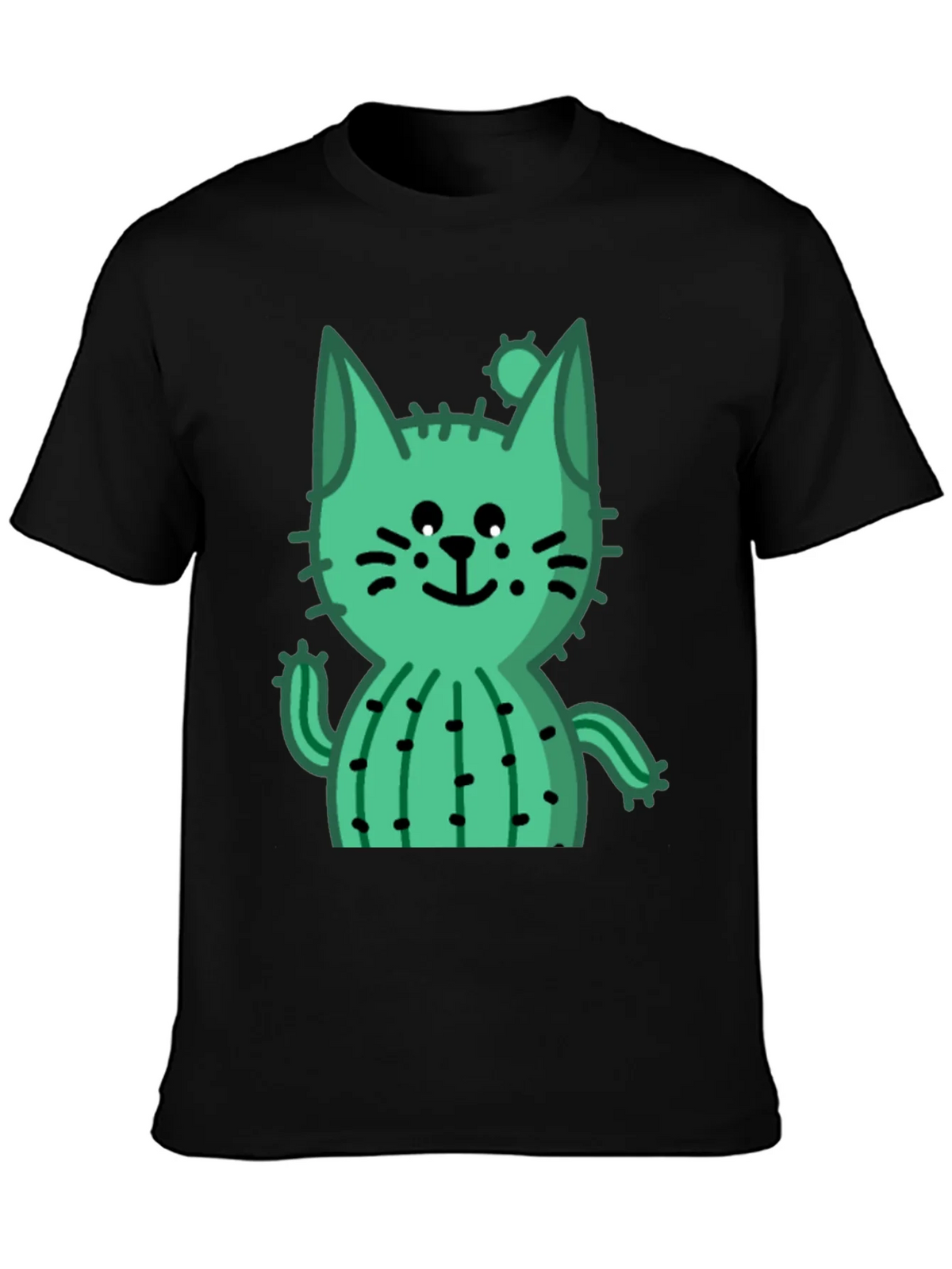 Cactus Cat Black T-Shirt - Trendy and Unique product image 3