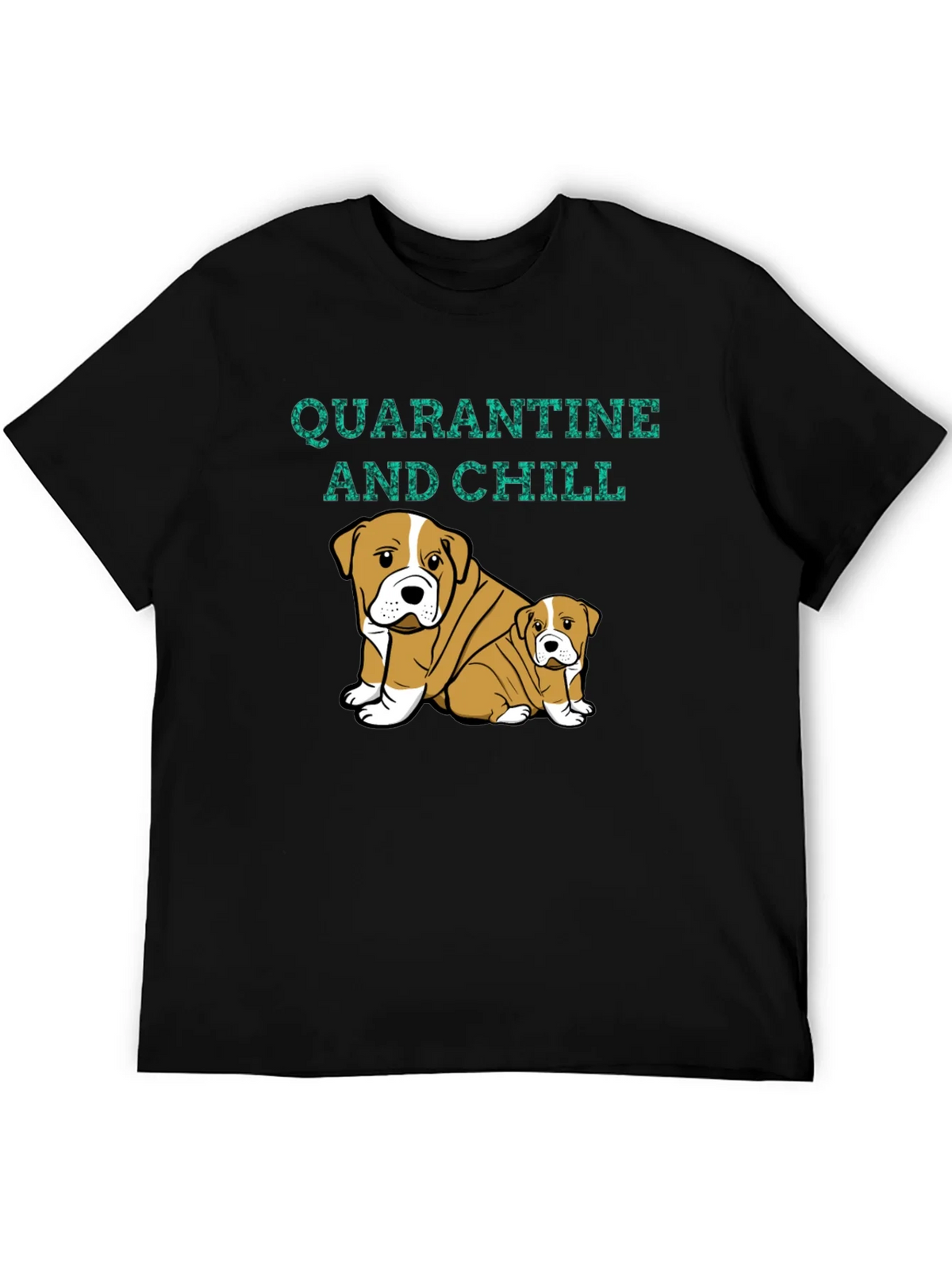 Quarantine and Chill Bulldog Graphic Tee product image 5