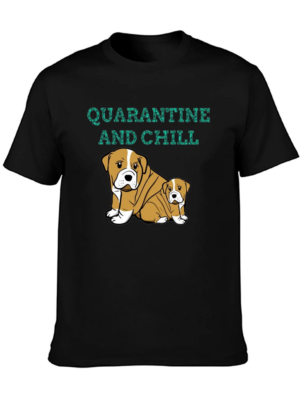 Quarantine and Chill Bulldog Graphic Tee product image 3