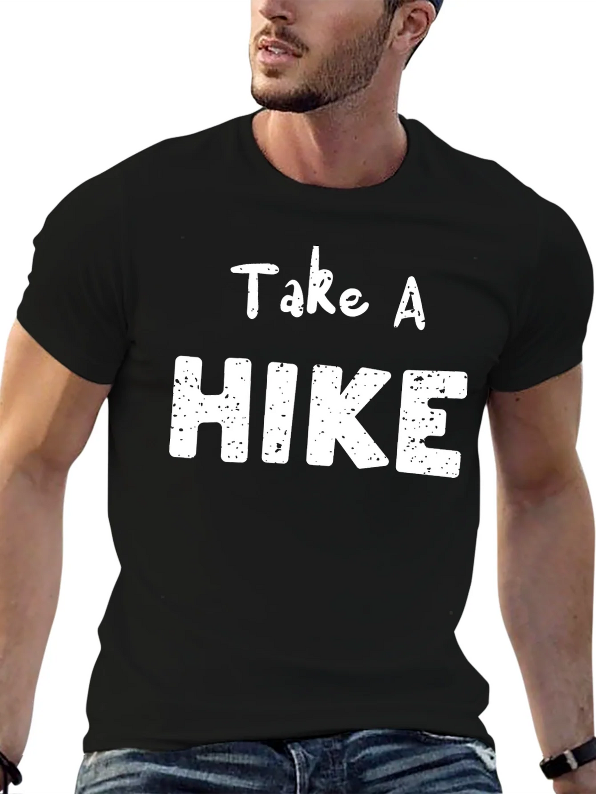 Take a Hike T-Shirt - Black Crewneck Graphic Tee product image 6