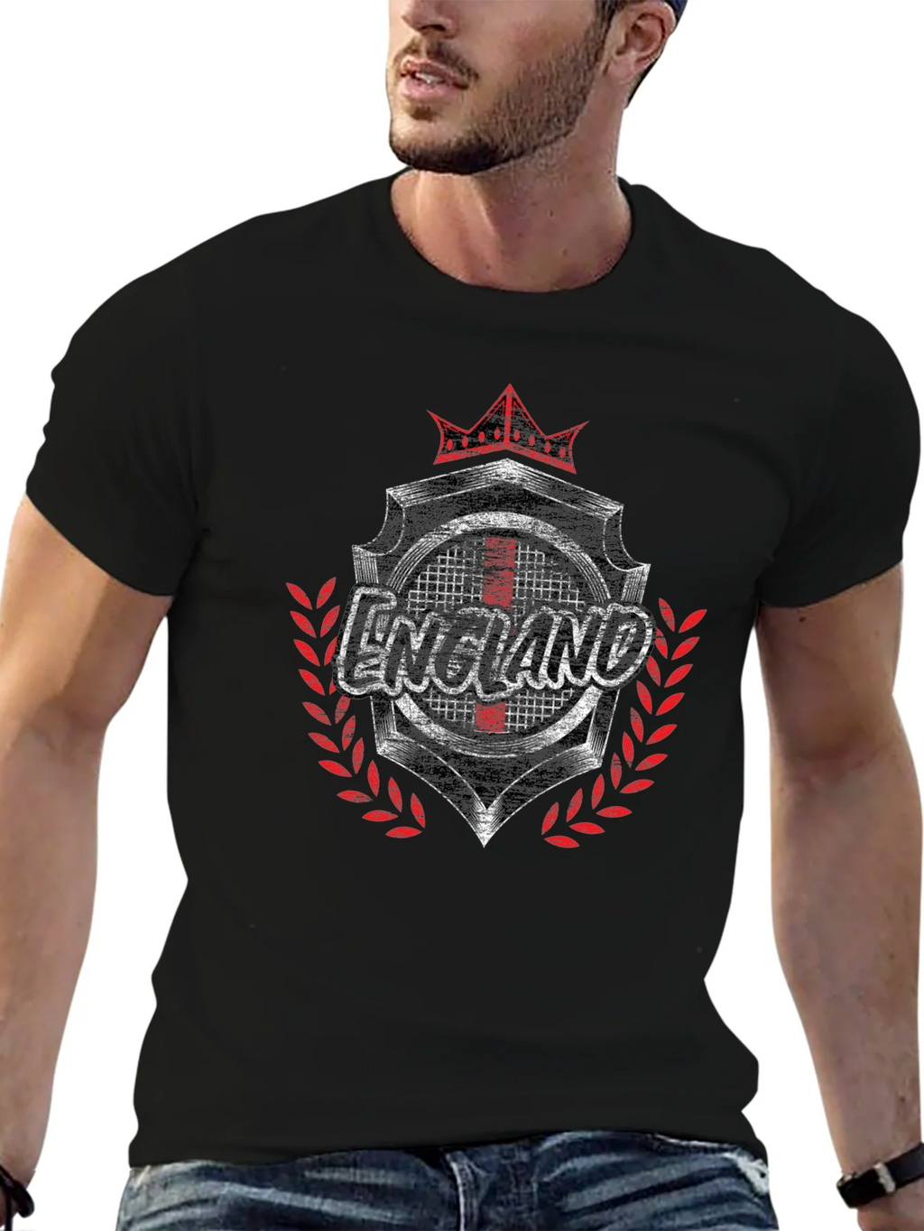 England Graphic Print Black T-Shirt product image 6