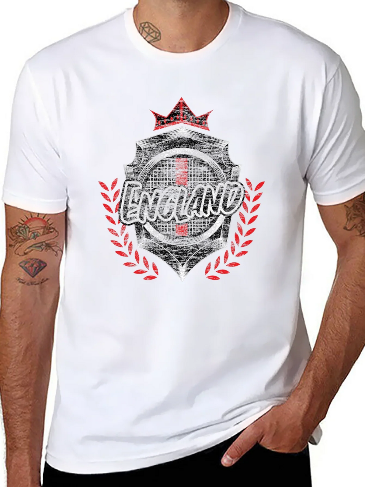 England Graphic Print Black T-Shirt product image 7