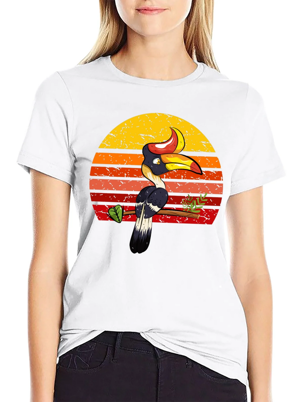 Tropical Toucan Sunset Graphic Tee - Unique Design product image 8