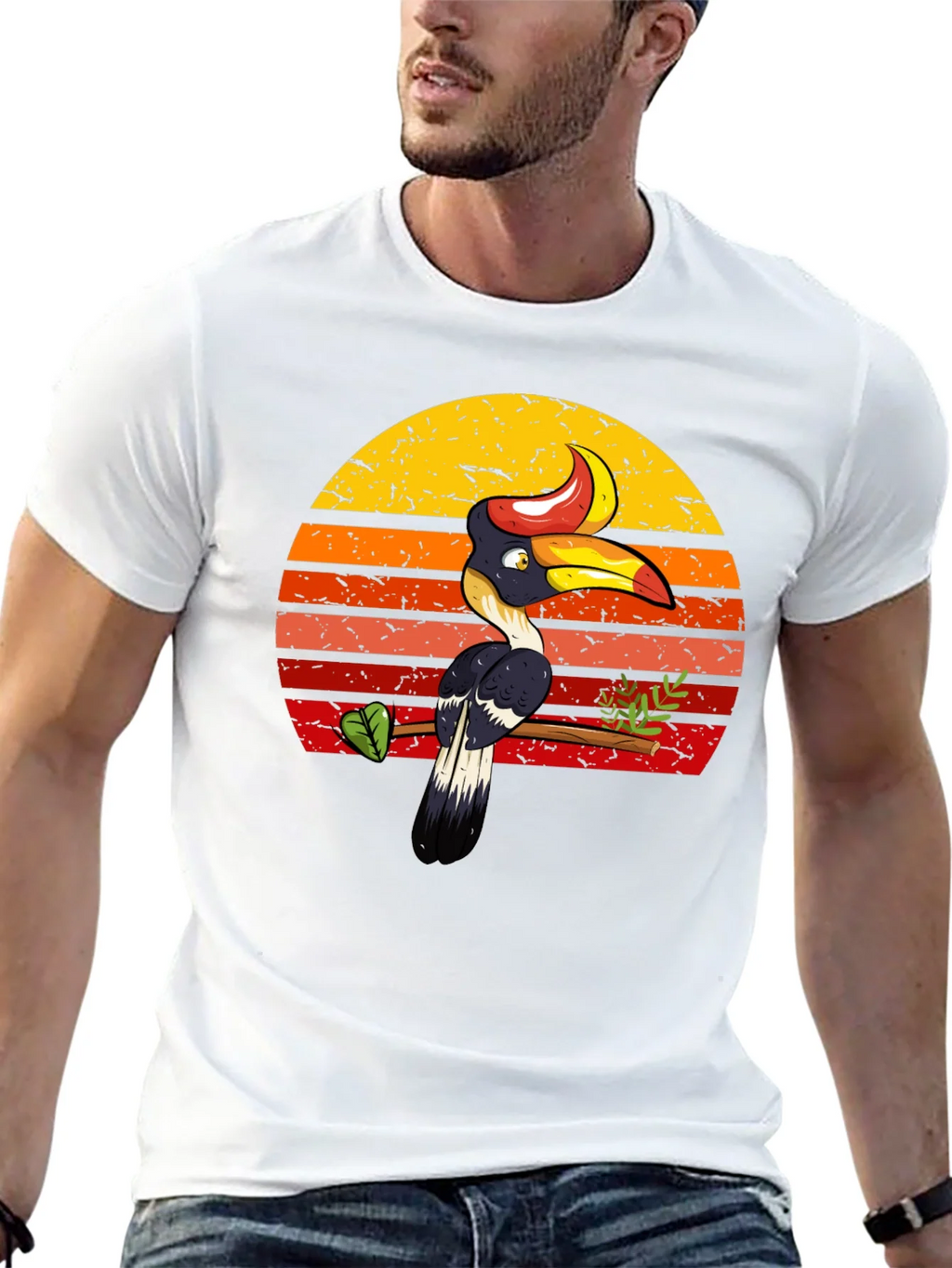 Tropical Toucan Sunset Graphic Tee - Unique Design product image 12