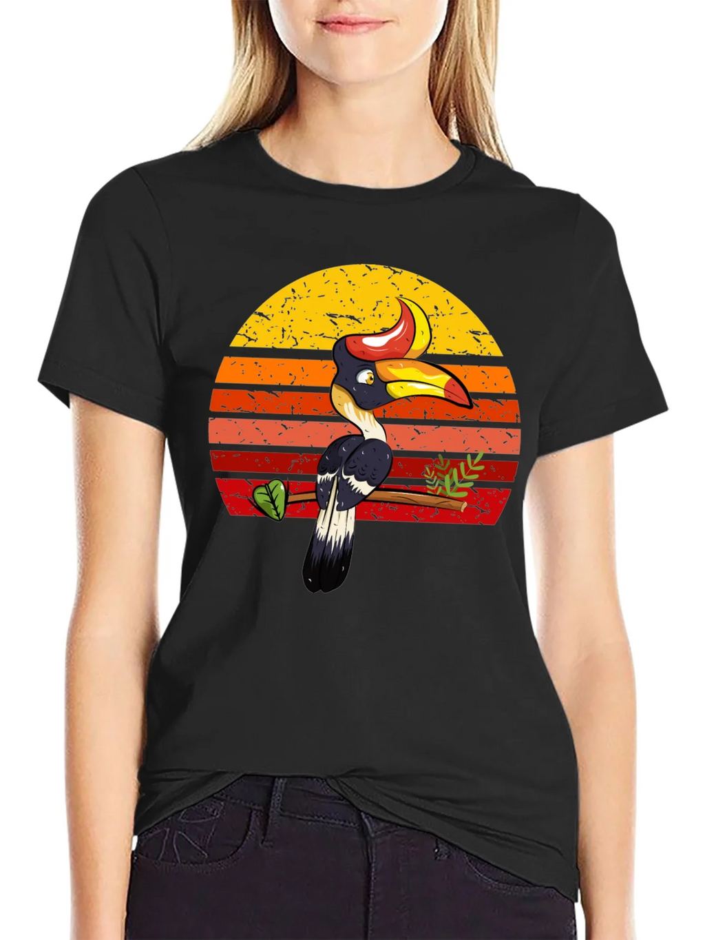 Tropical Toucan Sunset Graphic Tee - Unique Design product image 2