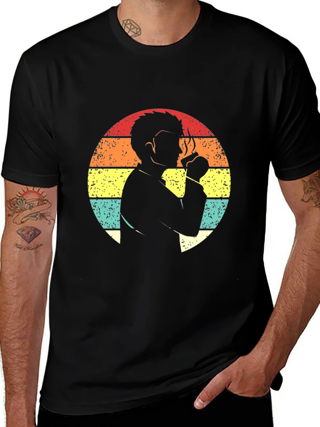 Retro Coffee Lover T-Shirt - Vintage Sunset Design product image 1