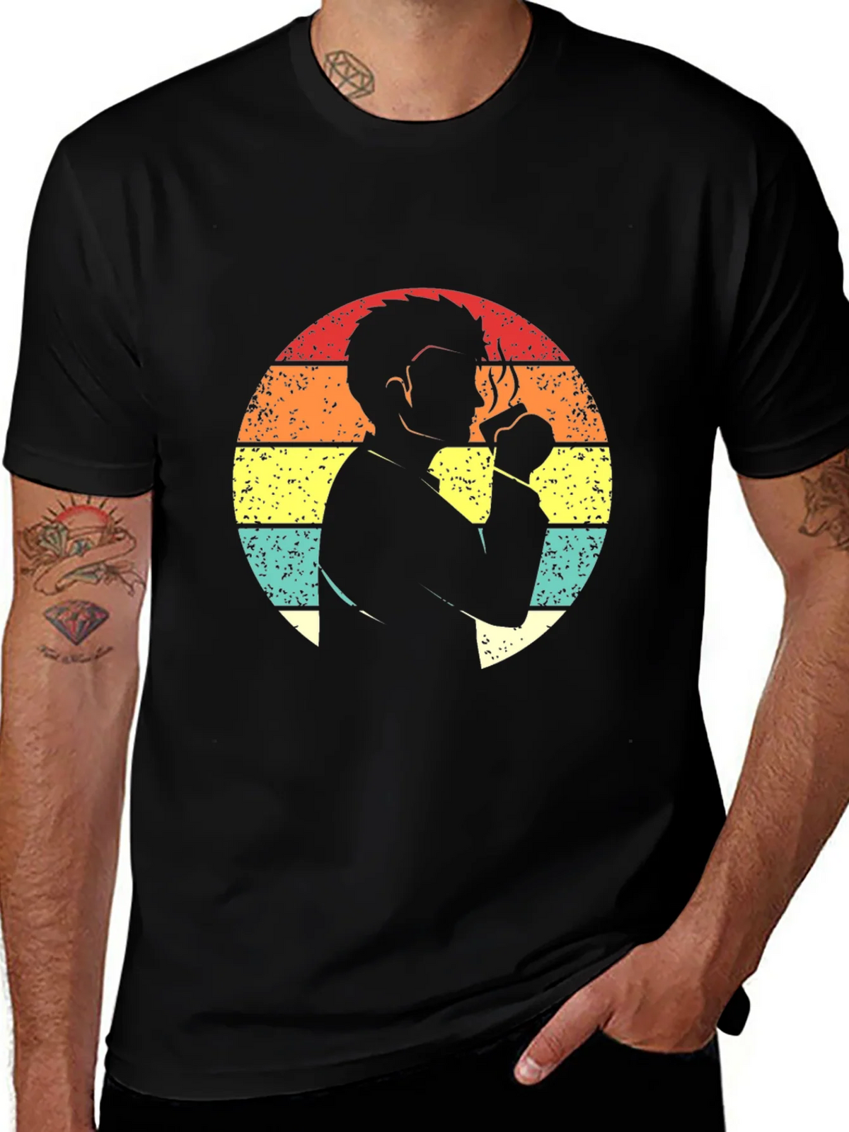 Retro Coffee Lover T-Shirt - Vintage Sunset Design product image 1