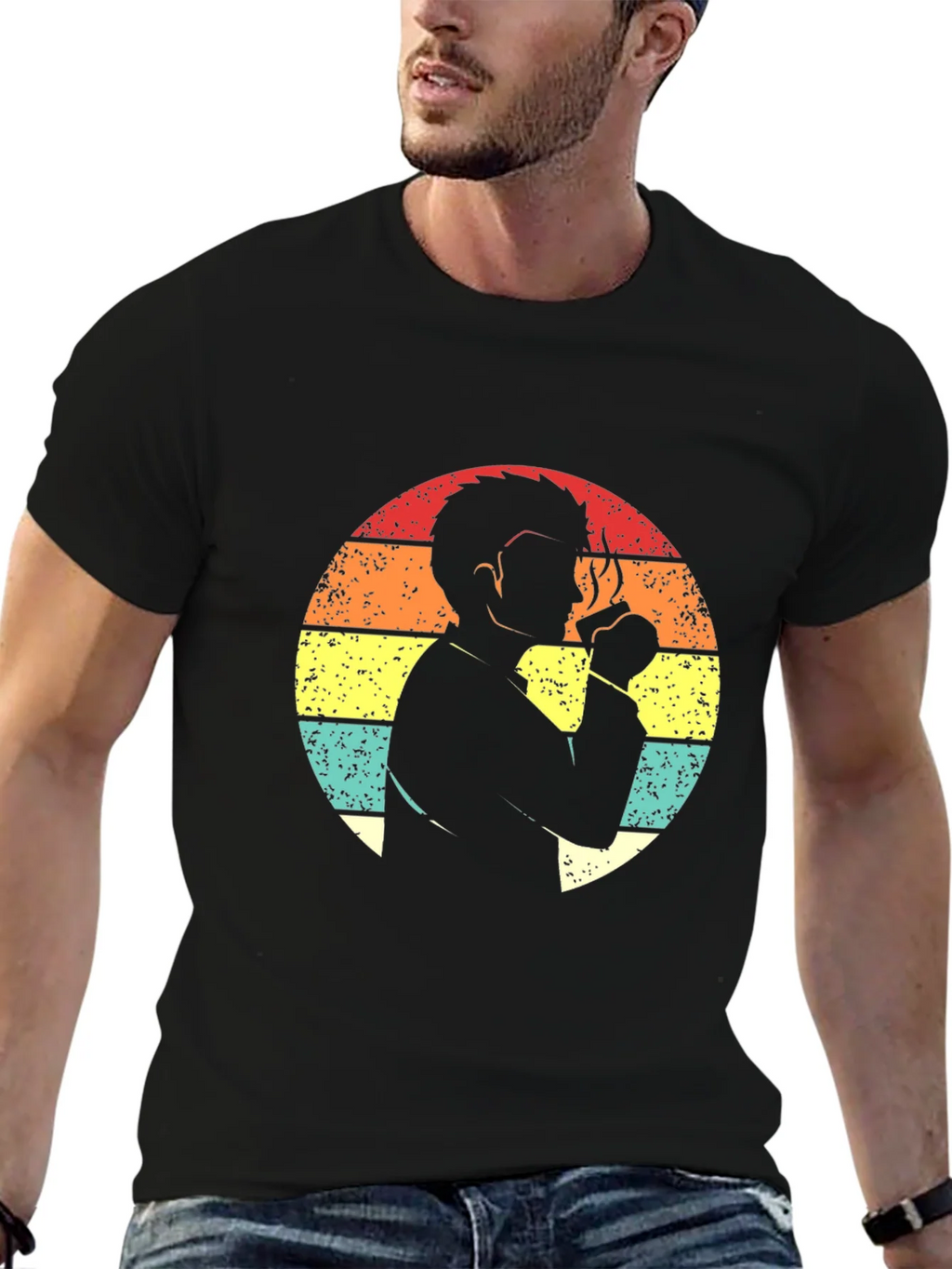 Retro Coffee Lover T-Shirt - Vintage Sunset Design product image 6