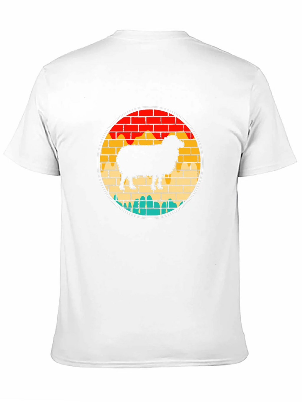 Retro Sheep Graphic Tee - Brick Wall Design product image 9