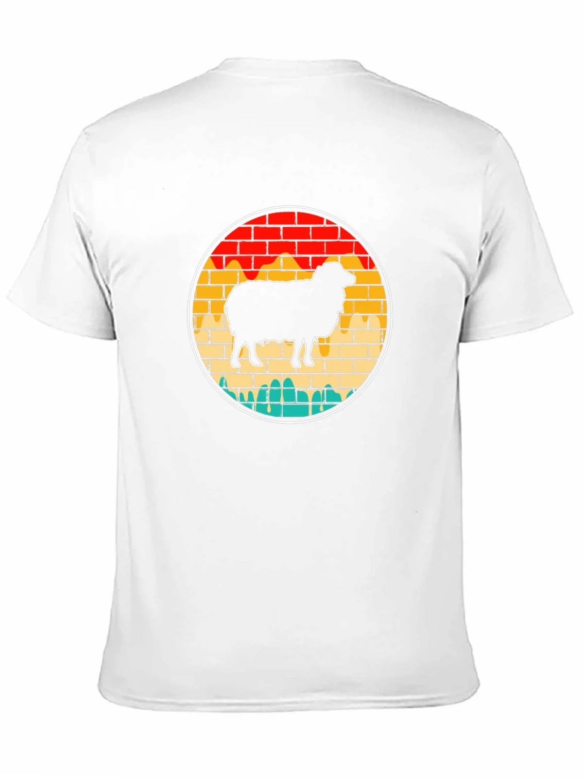 Retro Sheep Graphic Tee - Brick Wall Design product image 9