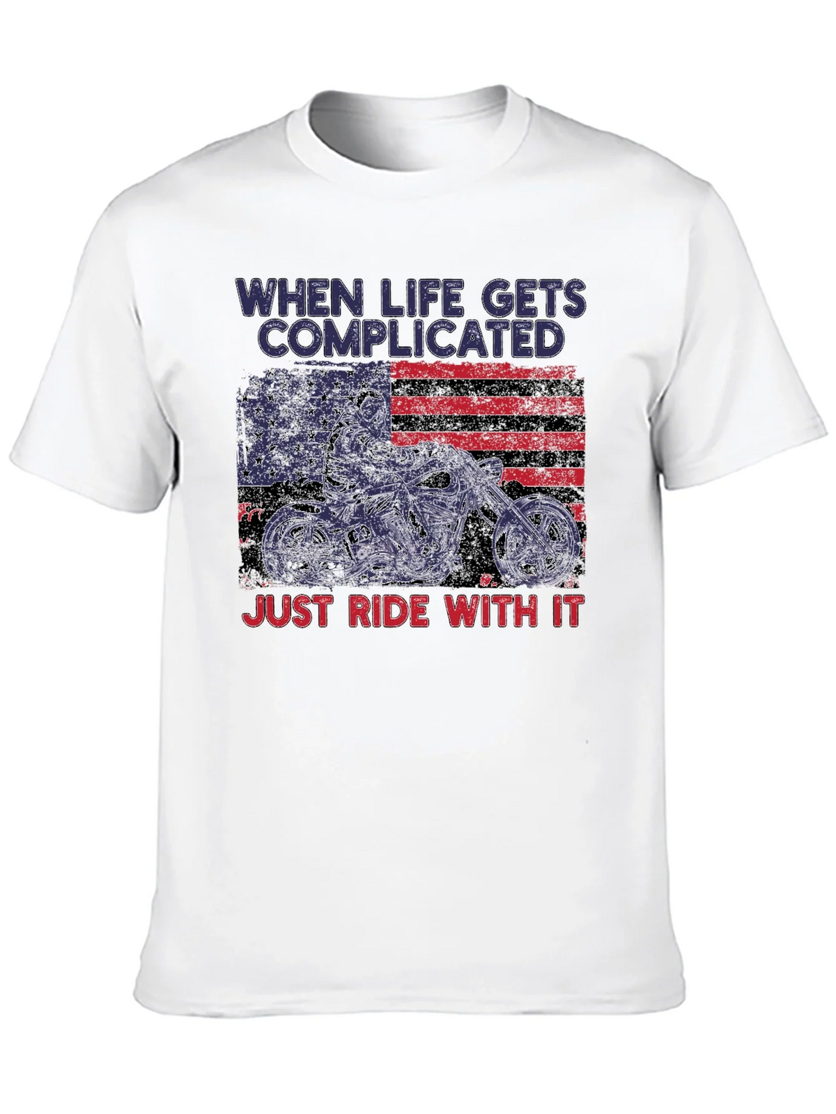 Complicated Life Ride With It Motorcycle T-Shirt product image 9