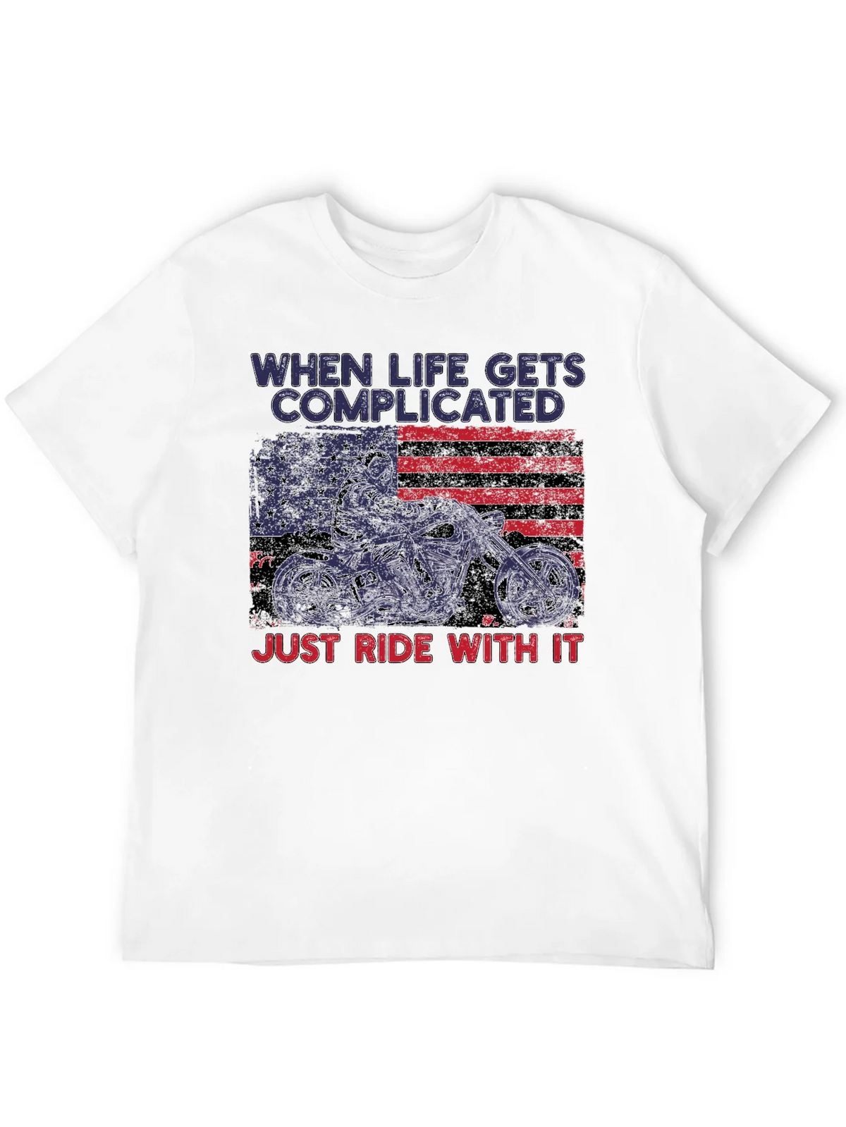Complicated Life Ride With It Motorcycle T-Shirt product image 11